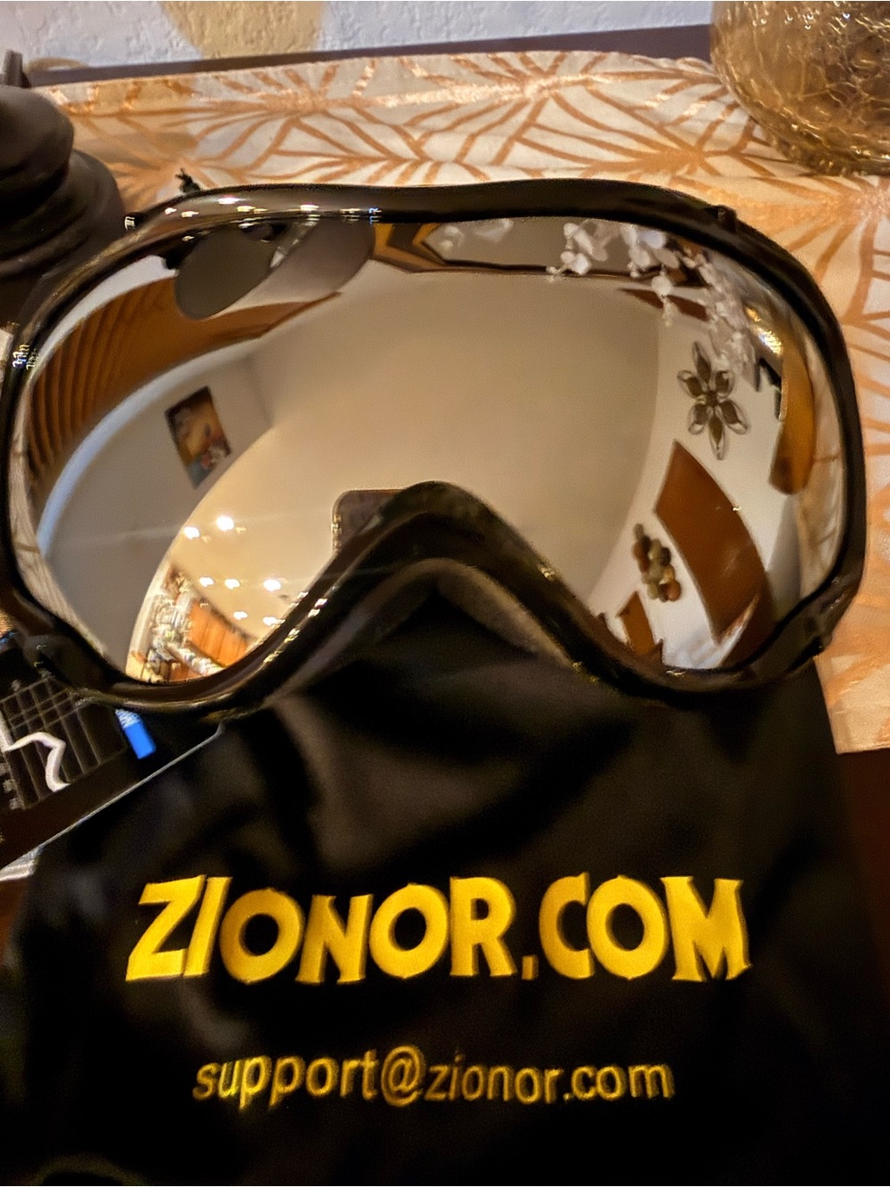 Zionor Mirrored Ski Snowboard Goggles - Silver Lens